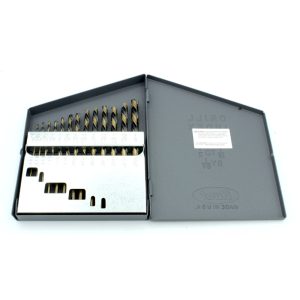 13PC Fractional LEFT HAND Jobber Drill Bit Set