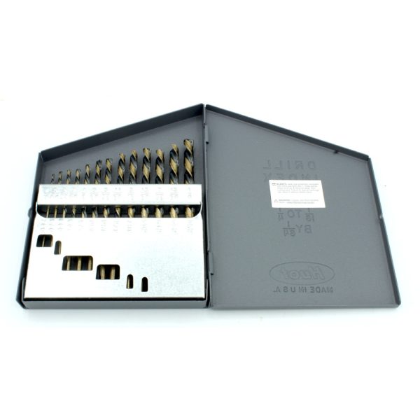 13PC Fractional LEFT HAND Jobber Drill Bit Set