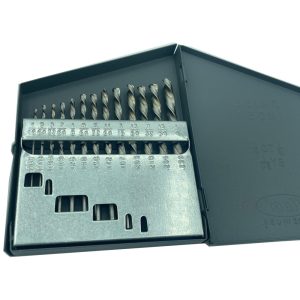 13PC Fractional LEFT HAND Jobber Drill Bit Set (Silver Finish)