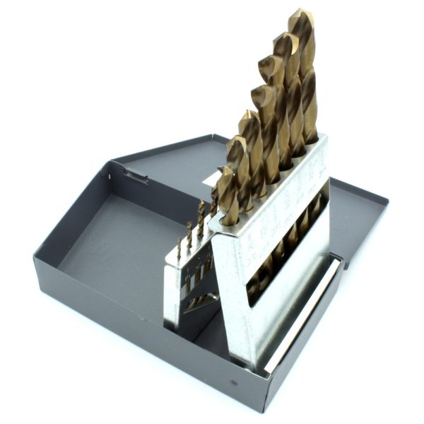 15PC Fractional COBALT Jobber Drill Bit Set