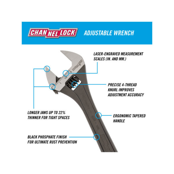 CHANNELLOCK Adjustable Wrenches - Image 3